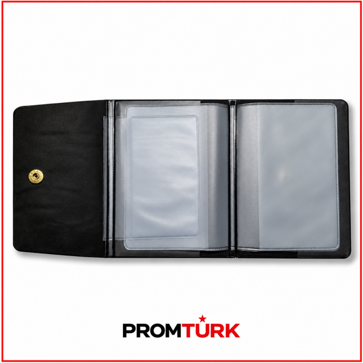Kırmızı Çıtçıtlı Beyaz Baskılı Promosyon Ruhsat Kabı